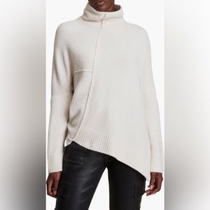 All Saints Cream Turtleneck Sweater